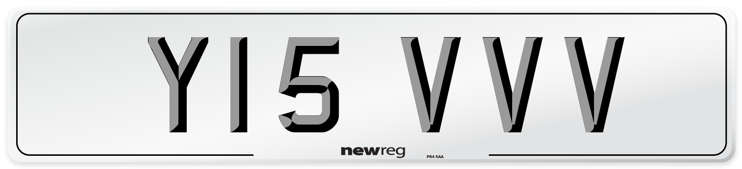 Y15 VVV Number Plate from New Reg